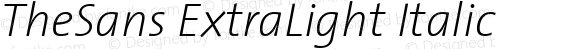 TheSans ExtraLight Italic