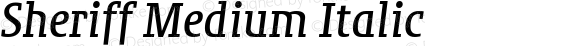 Sheriff Medium Italic