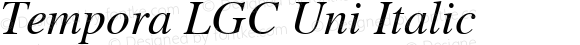 Tempora LGC Uni Italic