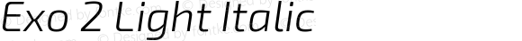 Exo 2 Light Italic