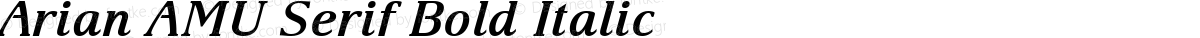 Arian AMU Serif Bold Italic