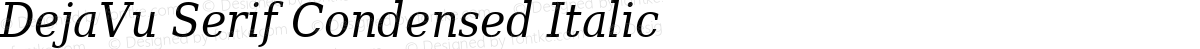 DejaVu Serif Condensed Italic