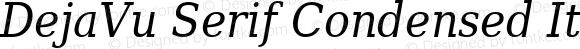 DejaVu Serif Condensed Italic