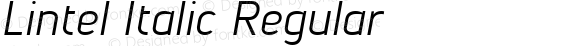 Lintel Italic Regular