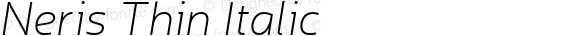 Neris Thin Italic