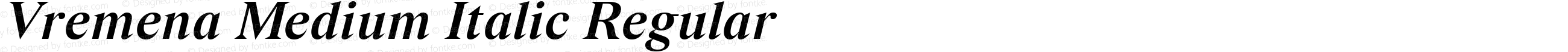 Vremena Medium Italic Regular