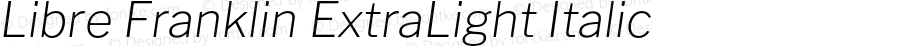 Libre Franklin ExtraLight Italic