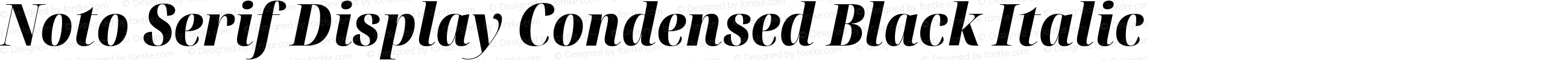 Noto Serif Display Condensed Black Italic