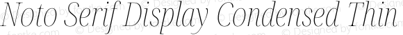 Noto Serif Display Condensed Thin Italic