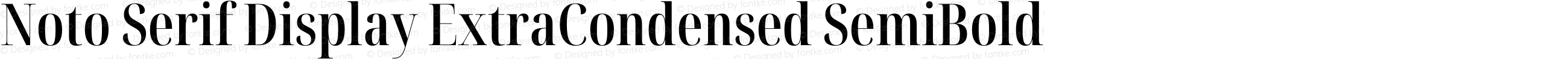 Noto Serif Display ExtraCondensed SemiBold