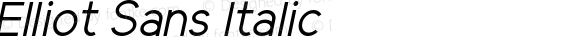 Elliot Sans Italic Version 1.000