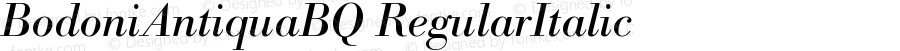 BodoniAntiquaBQ RegularItalic