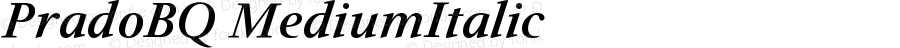 PradoBQ Medium Italic