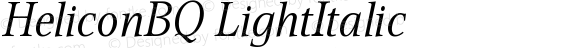 HeliconBQ Light Italic