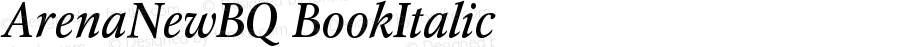 ArenaNewBQ BookItalic