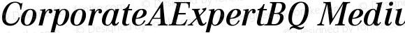 CorporateAExpertBQ Medium Italic