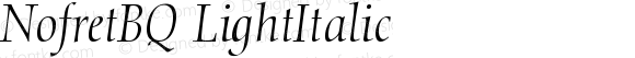 NofretBQ LightItalic