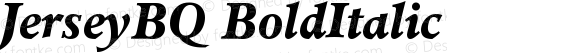 JerseyBQ Bold Italic