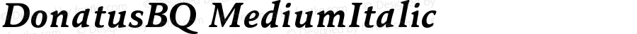 DonatusBQ Medium Italic