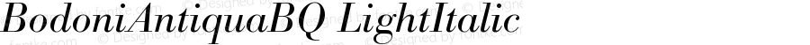 BodoniAntiquaBQ Light Italic