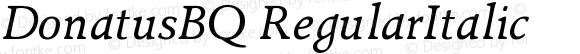 DonatusBQ RegularItalic