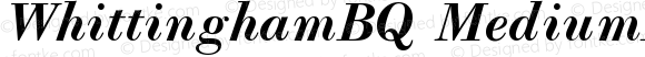 WhittinghamBQ Medium Italic