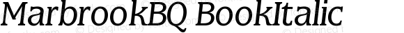 MarbrookBQ BookItalic