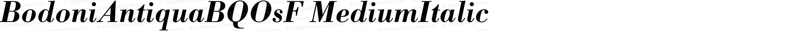 BodoniAntiquaBQOsF MediumItalic