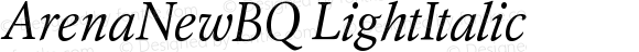 ArenaNewBQ LightItalic