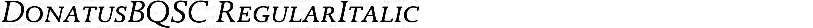 DonatusBQSC RegularItalic