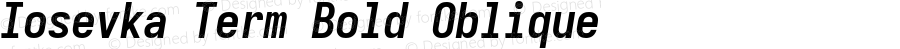 Iosevka Term Bold Oblique