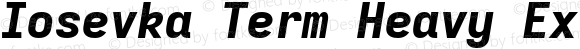 Iosevka Term Heavy Extended Italic