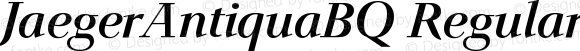 JaegerAntiquaBQ RegularItalic