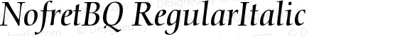 NofretBQ RegularItalic