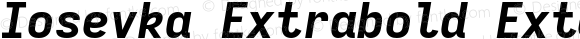 Iosevka Extrabold Extended Italic