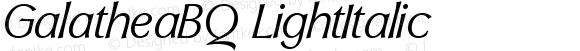 GalatheaBQ LightItalic