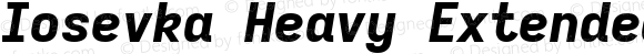 Iosevka Heavy Extended Italic