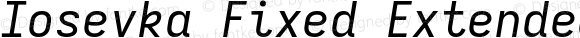 Iosevka Fixed Extended Italic