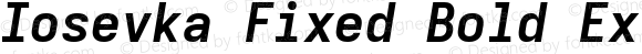 Iosevka Fixed Bold Extended Oblique