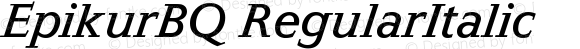 EpikurBQ RegularItalic