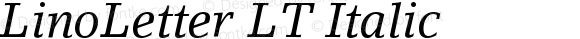 Lino Letter LT Italic