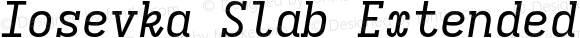 Iosevka Slab Extended Italic