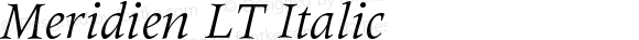 Meridien LT Italic