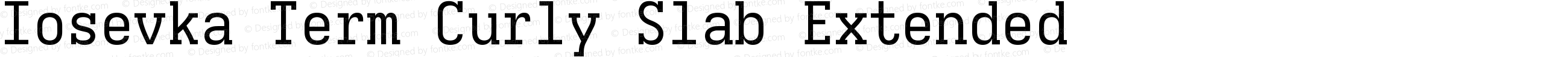 Iosevka Term Curly Slab Extended