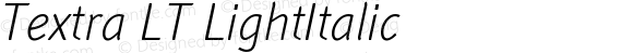 Textra LT Light Italic