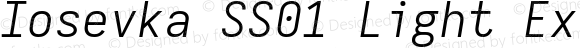 Iosevka SS01 Light Extended Italic