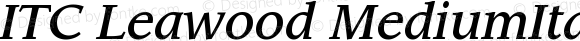 ITC Leawood MediumItalic