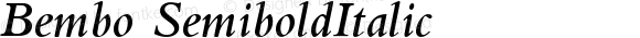 Bembo Semibold Italic