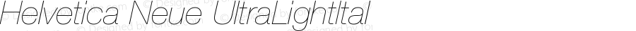 Helvetica 26 Ultra Light Italic