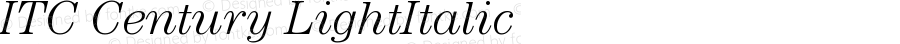 ITC Century Light Italic